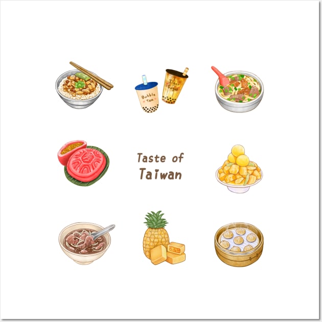 Taiwanese Food Illustration Wall Art by Rose Chiu Food Illustration